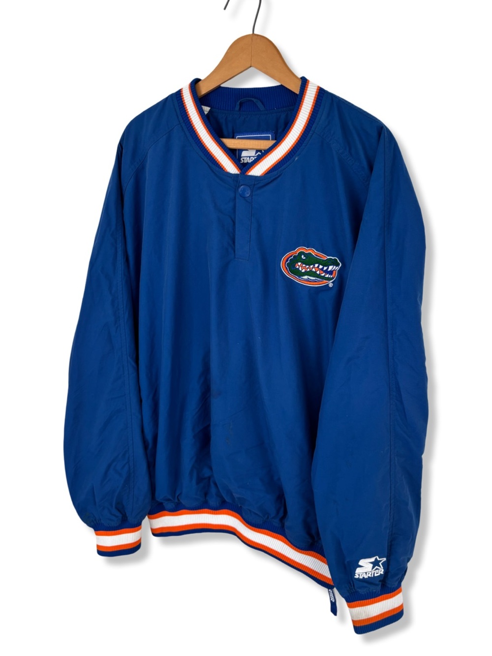 Vintage 90s STARTER Blue Florida Gators Pullover Windbreaker